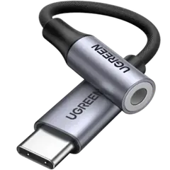 UGREEN 30632 USB Type C to 3.5mm Female Cable 10cm (Gray) - Rokomari